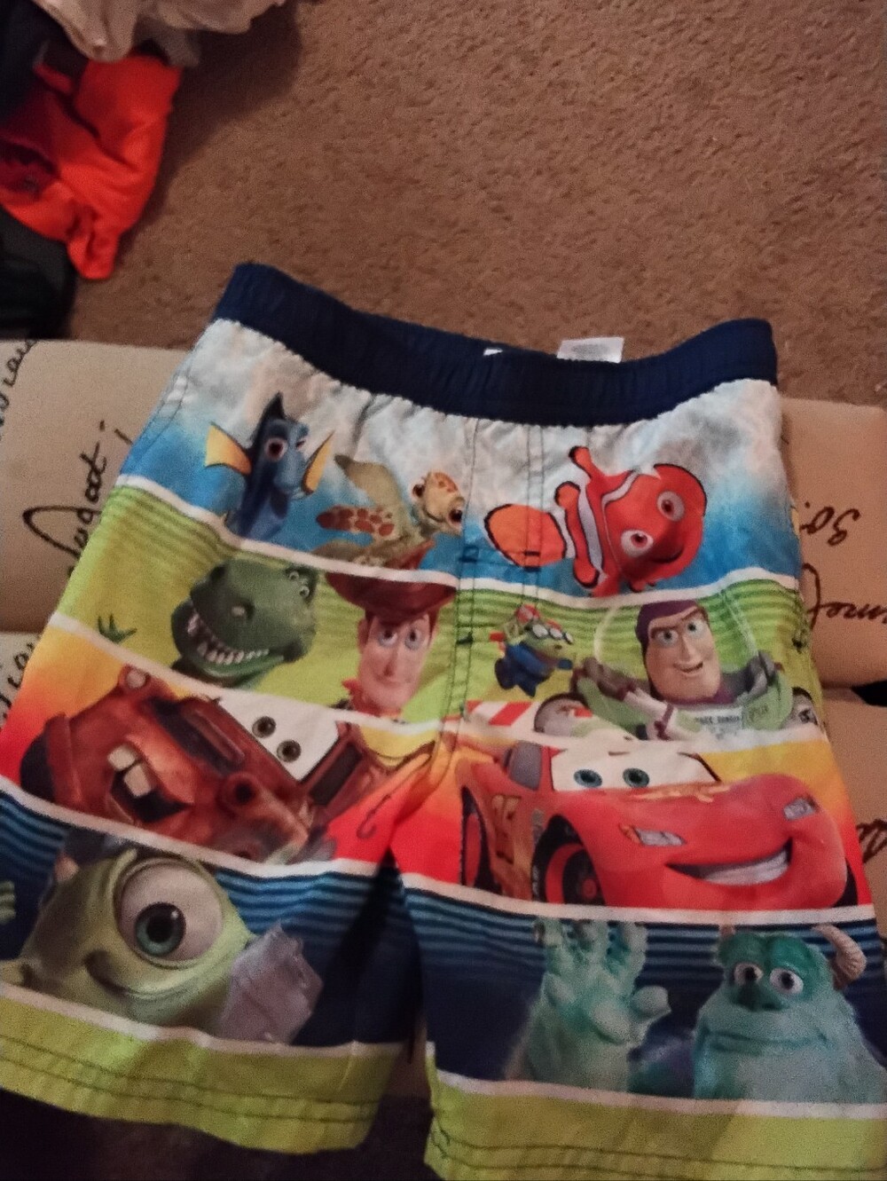 Disney Kids Multicolor Character Swimsuit Shorts Size 3T